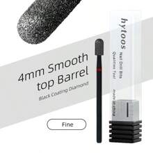 hytoos 黑钻指甲钻头 3/32 英寸角质层钻头，用于指甲钻去除死皮角质层，指甲工具 - 黑色 - 查看 25