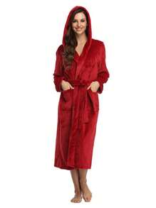 1pc Personalized Embroidery Personalized Birthday Gift For Her, Custom Robe, Gift For Girlfriend, Wife, Monogrammed Robe For Her, Hooded Robe Gift Fall Decor, Holiday Home Bathroom Decor Beach Essentials Back To School Shower Towels For Beauty Salon, Hotel Sports,Home Essentials, Towel, Skin Care - Multicolor - View 9