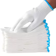 1 Par / 12 Pares de Luvas de Trabalho Feitas à Mão, Luvas de Proteção de Segurança para Pintor, Mecânico, Churrasqueira, Trabalho Industrial, Armazém, Jardinagem, Construção, Homens e Mulheres, Luvas de Corte e Reparo