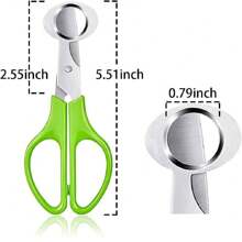 2 件装鹌鹑蛋切割剪刀厨房鸡蛋剪工具（绿色） - 綠色 - 查看 2