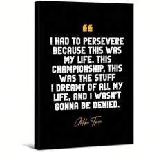 Persevere For Life Championship Dreams Large Wooden Framed Wall Art Home Decor Canvas Painting- For Bedroom, Bathroom, Living Room, Office, Kitchen, Holiday Gift- 1pc - Multicolor - View 1