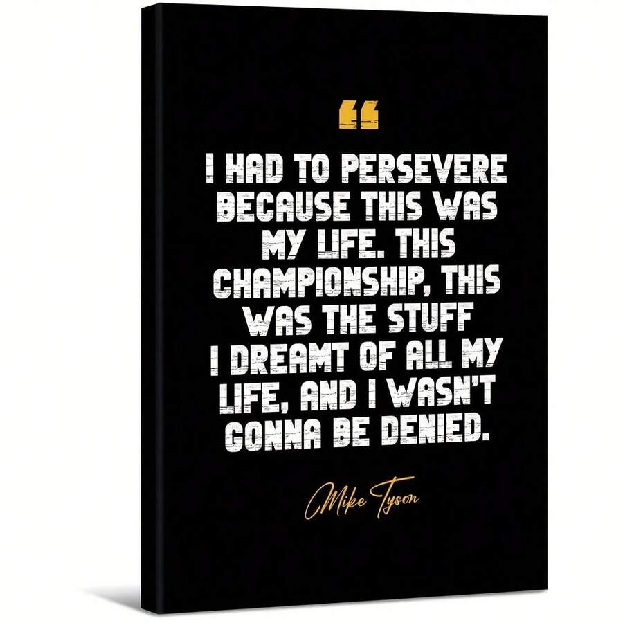Persevere For Life Championship Dreams Large Wooden Framed Wall Art Home Decor Canvas Painting- For Bedroom, Bathroom, Living Room, Office, Kitchen, Holiday Gift- 1pc - Multicolor - View 1