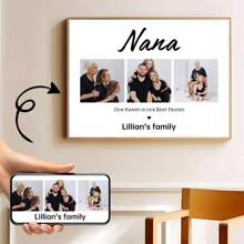 1 Pieza de arte mural con foto personalizada para Nana, regalo personalizado para la abuela de parte de los nietos, regalo de cumpleaños para la abuela, regalo de Navidad para la abuela, con opción de marco de lienzo