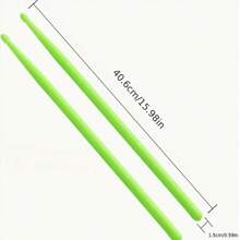 1 Paio di Bacchette Luminose Verde Brillante - Bacchette Fluorescenti Tipo 5A per Esibizioni dal Vivo, Batteristi Professionisti e Principianti - Perfette per Appassionati di Batteria e Amanti della Musica