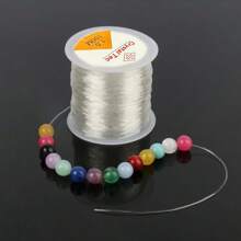 0.5-1.2mm 透明白色弹性橡胶绳，圆形弹性绳，适用于 DIY 珠宝制作、串珠手链配件、手工艺品、珠宝配件、其他配件 - 透明 - 查看 3