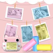 Color Instant Camera Refill Printing Photo Paper, 3/6/12 Rolls Of Color Instant Camera Photo Paper, Instant Printer HD Photo Paper, Printing Camera Paper Refill, Photo Paper For Most Instant Cameras - Multicolor - View 5