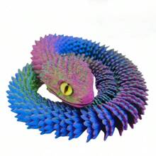 全新 4D 打印蛇模型、动物模型玩具、恶作剧玩具、家居装饰、生日/节日/圣诞节/新年礼物、礼品 - 彩色 - 查看 12