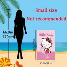Sanrio Sanrio Hello Kitty anpassbare Strandtuch, schnelltrocknend und saugfähig aus Polyester, weich und bequem in Einzelgröße für Strand, Poolpartys, Fitness, Yoga, Schwimmen, multifunktional, anpassbar, süß, bequem, stylisch, weich, niedlich, hochwertig, ideales Geschenk für ihn, ideales Geschenk für sie, sie, Freundin, Esszimmer, zum Valentinstag, zu Jahrestagen, zu Hochzeiten, zu Muttertag, zu Geburtstagen, zu Vatertag, zur Graduierung, zum Einzug, Sommerurlaub, Badezimmerdekoration, Reiseaccessoires, Strandaccessoires, sonnige Reise
