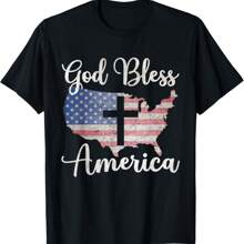 God Bless America T-Shirt - Black - View 1