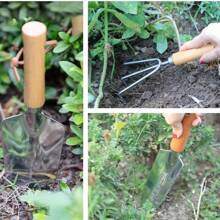 10pcs,50pcs,Customized Personalized Garden Tools Gift Wood Set For Gardener, Housewarming, Mom, Wife, Grandmother - Includes Shovel, Rake, & Trowel Complete Set - Apricot - View 4