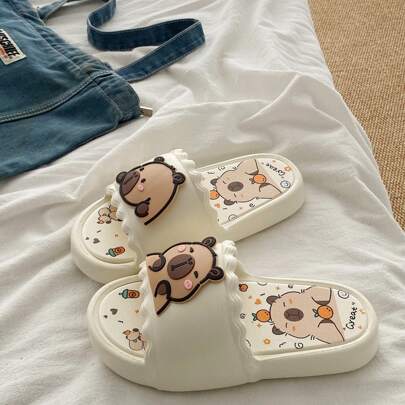 Capybara Water Hog Spring Flat Sandals Nowe damskie kapcie 2025 Lato Słodkie Wewnętrzne Zewnętrzne Antypoślizgowe Płaskie kapcie Damskie Imprezowe Casualowe sandały Damskie Wsuwane Płaskie buty Damskie kapcie domowe Buty Damskie sandały Letnie buty Słodkie buty dla lalek