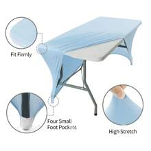 1pc Corner Milk Silk, Spandex Tablecloth Universal Stretch Tablecloth Suitable For Party Banquet Salon, Massage Bed Cover, Stretch Eyelash Extension Sheet, Suitable For Eyelash Bed Beauty Salon Massage Table Cover