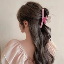Cute Pink Heart Hair Clips, Bun Maker Shrimp Hair Clips For Girls, Hair Accessories For Summer