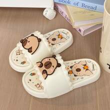 Capybara Water Hog Spring Flat Sandals Nowe damskie kapcie 2025 Lato Słodkie Wewnętrzne Zewnętrzne Antypoślizgowe Płaskie kapcie Damskie Imprezowe Casualowe sandały Damskie Wsuwane Płaskie buty Damskie kapcie domowe Buty Damskie sandały Letnie buty Słodkie buty dla lalek