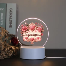 1pc Creative Gifts, Custom Name Lights, Custom Personalized Name Nightlights, Custom Party Decorations, Family Gifts, Friends, Custom Bedroom Decorations, 3D Light Illusion LED Nightlights - Multicolor - View 31