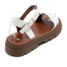 Sandalias de suela gruesa casual, versátiles para el verano - Blanco - Ver 4