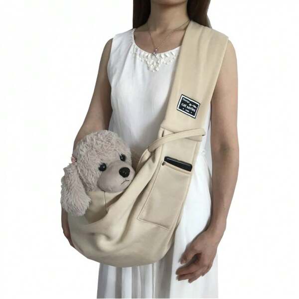 1pc Breathable Foldable Pet Sling Carrier, Suitable For Small/Medium Cats And Dogs, Outdoor Use