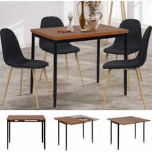 Mesa de Comedor Extensible Mesa Comedor para 2 a 4 Personas Mesa Plegable de Cocina Mesa de Usos Múltiples Marrón