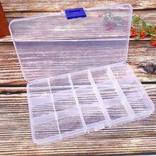 1pc Transparent Separable PP Material Jewelry Storage Box, Compartment Jewelry Organizer, Jewelry Beads Transparent Display Box - Clear - View 9