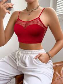 5 pièces/Paquet Soutien-gorge sexy en maille respirante et de soutien pour femmes, multicolore
