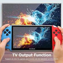 Consola de juegos portátil X12 Plus de 7 pulgadas Pantalla HD Vídeo retro 10.000 juegos incorporados - Rojo - Ver 4