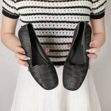 Versatile Slip-On Casual Anti-Slip Loafer Sandals - Black - View 2