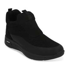 Tenis Tipo Bota Color Negro Confort Para Mujer - Negro - Ver 1