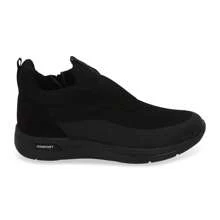 Tenis Tipo Bota Color Negro Confort Para Mujer - Negro - Ver 6