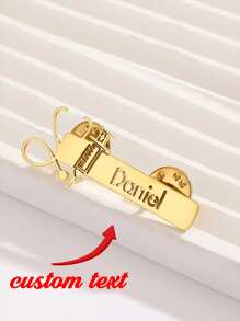 Custom Elegant Nurse & Doctor Name Badge Brooch Stainless Steel With Chic Syringe & Stethoscope Design For International Nurses Day & Nurse Accessories For Work Jewelry Gifts - As Shown - View 7