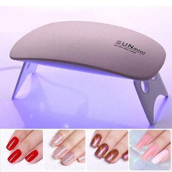 1PC Pink/White Mini 6W Nail Dryer UV/LED Nail Lamp,Micro USB Gel Varnish Curing Machine,Nail Art Equipment Manicuring Nail Tool,Mini Nail Lamp Dryer LED UV 6w Nail Dryer Portable Home Use Nail Dryer For Gel Based Polishes Manicure/Gel Machine,Small Nail Lamp, Mini Mouse Lamp, Nail Polish Glue Baking Lamp Light Therapy Machine, Handheld Nail Lamp
