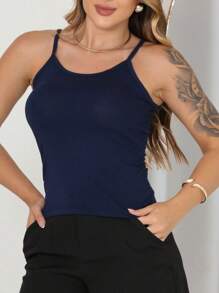 Kit Of 3 Women's Tank Tops Without Padded Underwire, Super Light Straps - Black, Navy Blue and Wine - View 7