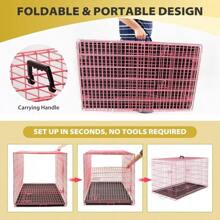 BestPet 24 Inch Dog Crates For Small Dogs Folding Metal Wire Crates Dog Kennels Outdoor And Indoor Pet Dog Cage Crate With Double-Door,Divider Panel, Removable Tray,Black