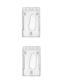 医疗保险卡夹保护套，透明 PVC 防水医疗/信用卡、商业/社会保障卡保护套 - 透明乙烯基塑料封面，适用于保险和社会保障地铁和许可证或信用卡
