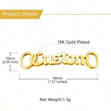 U7 2 Pieces Sports Shoe Lace ID Tag Stainless Steel/18K Gold-Plated Training Tag Shoe Buckle Lace Decoration Accessory - Multicolor - View 3