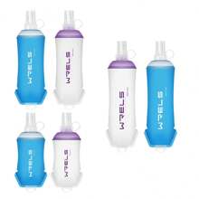 WRELS 1pc Lightweight Foldable Sports Water Bottle With Hanging Ring, Outdoor Cycling Running Hiking Fitness Sports Bottle