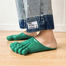 Funny Slippers, Couple Home Shoes, Ladies Big Toe Beach Sandals, Unisex Big Foot Monster Sandals, One Size Fits CN35-43, Foot Length 22.5-26.0cm