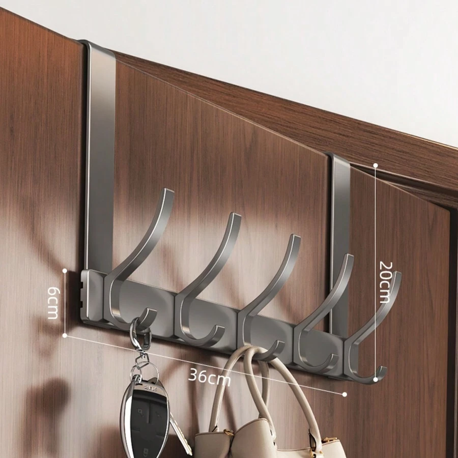 New Punch-Free Door Hooks, Over-The-Door Hangers, Extended Door-Mounted Clothes Hanging Racks, A Must-Have For Hanging Clothes. They Are Perfect For Bedroom Storage And Organization.,Over The Door Organizer,Clothes Hook,Wall Coat Hanger,Wall Adhesive Hook,Wall Organizer,Hanger Set,Photo Frame Wall - Multicolor - View 1