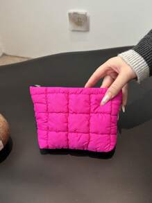 1 Pc Large Capacity Makeup Organizer Bag, Beautifully Designed For Daily Cosmetic Storage,Boho Vibes