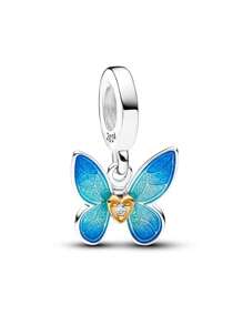 1pc Fashionable High-Quality Enamel Craft Blue Epoxy Butterfly Pendant Gift - Multicolor - View 17