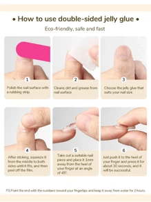 10pcs Handmade Oval Nail Art Stickers With Butterfly & Aurora Print, Cute, Sweet, Sexy, Ins & Y2K Style, Elegant Design Suitable For Ladies And Girls Press On Nails