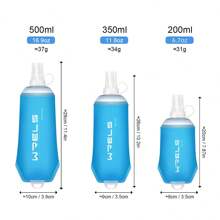 WRELS 1pc Lightweight Foldable Sports Water Bottle With Hanging Ring, Outdoor Cycling Running Hiking Fitness Sports Bottle