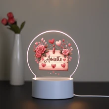 1pc Creative Gifts, Custom Name Lights, Custom Personalized Name Nightlights, Custom Party Decorations, Family Gifts, Friends, Custom Bedroom Decorations, 3D Light Illusion LED Nightlights - Multicolor - View 29
