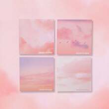 200/50 Gradient Sticky Notes, Minimalist Cloud Design, Sticky, Suitable For Messages, Memo Notes, Note Pads, Cute And High-Quality Student Style, Casual Style For Back To School