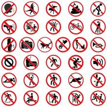 62pcs Funny Prohibitory Signs Sticker - Prank Humor Self Sticker Paper, Waterproof PVC, Matte Surface, Self Adhesive Sticker, Suitable For Diary, Laptop, Phone Case And DIY Project - - Multicolor - View 2