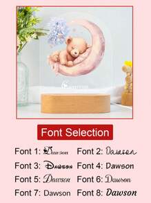 1/2 Pcs Personalized Name Arch Acrylic Night Light For Kids, Custom Name Night Lights With Wooden Base, Customized Light Up Pattern Frame, Customizable Acrylic Plaque, Kids Night Light, Baby Led Night Light,Multi-Functional,Ornamental,Letter,Adhesive,Stylish,Vintage,Adorable,Cute,Custom,Personalised,Unique,Customized,Ideal Gifts For Him,Ideal Gifts For Her,Son,Daughter Back To School