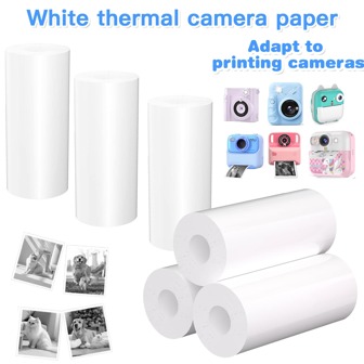 3/6/12 Rolls Instant Camera Print Refill Paper - Photo Printer White Thermal Paper Roll, Instant Print Camera Refill Paper For Girls Boys Birthday Gift, Instant Print Camera Paper,School Supplies,Back To School