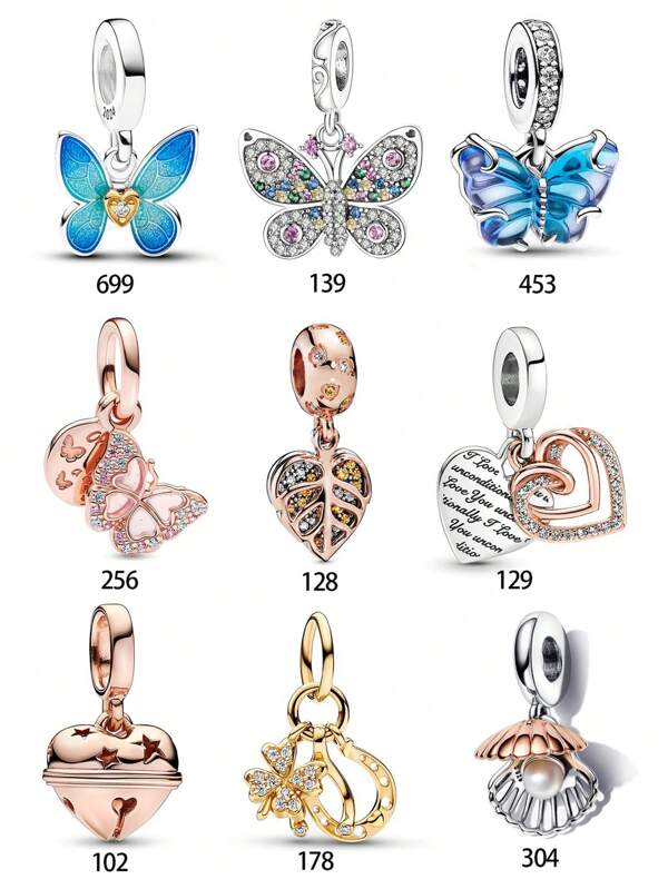 1pc Fashionable High-Quality Enamel Craft Blue Epoxy Butterfly Pendant Gift