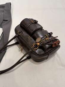 New Bread Knot Pendant Multi-Pocket Pillow Bag, Fashionable Colorful Underarm Bag, Attractive Retro Minimalist High-Quality Women Shoulder Bag, Versatile For Daily, Commute, Shopping, Vintage Style , Office - Coffee Brown - View 12