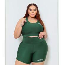kit 3 Conjunto Top e Shorts  Plus size  Academia Los Angeles