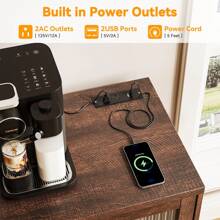 Sideboard Buffet Storage Cabinet, Wood Accent Kitchen Coffee Bar Cabinet With 4 Doors And Adjustable Shelves For Kitchen, Dining Room, Hallway, Living Room - 棕色 - 查看 4